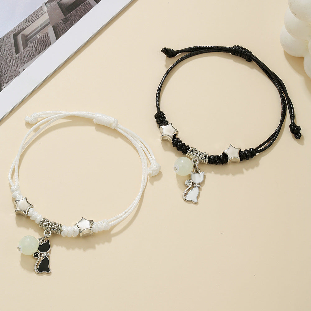 Women's & Men's Luminous Female Two Girlfriends Friendship Korean Fashion Bracelet
