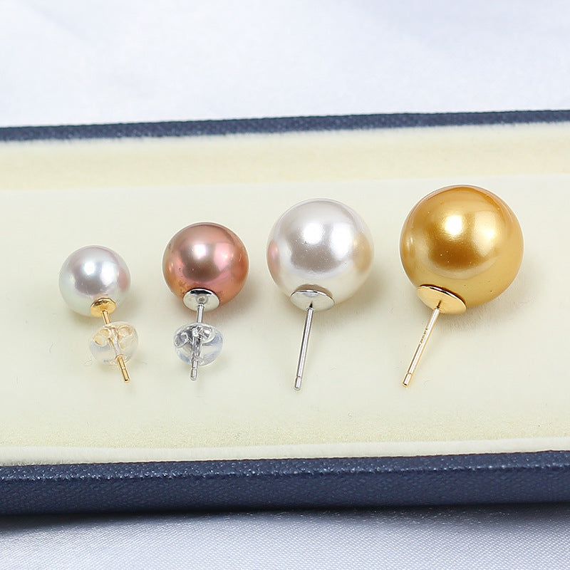 Sterling Sier White Gold Plated Handmade Stud Earrings