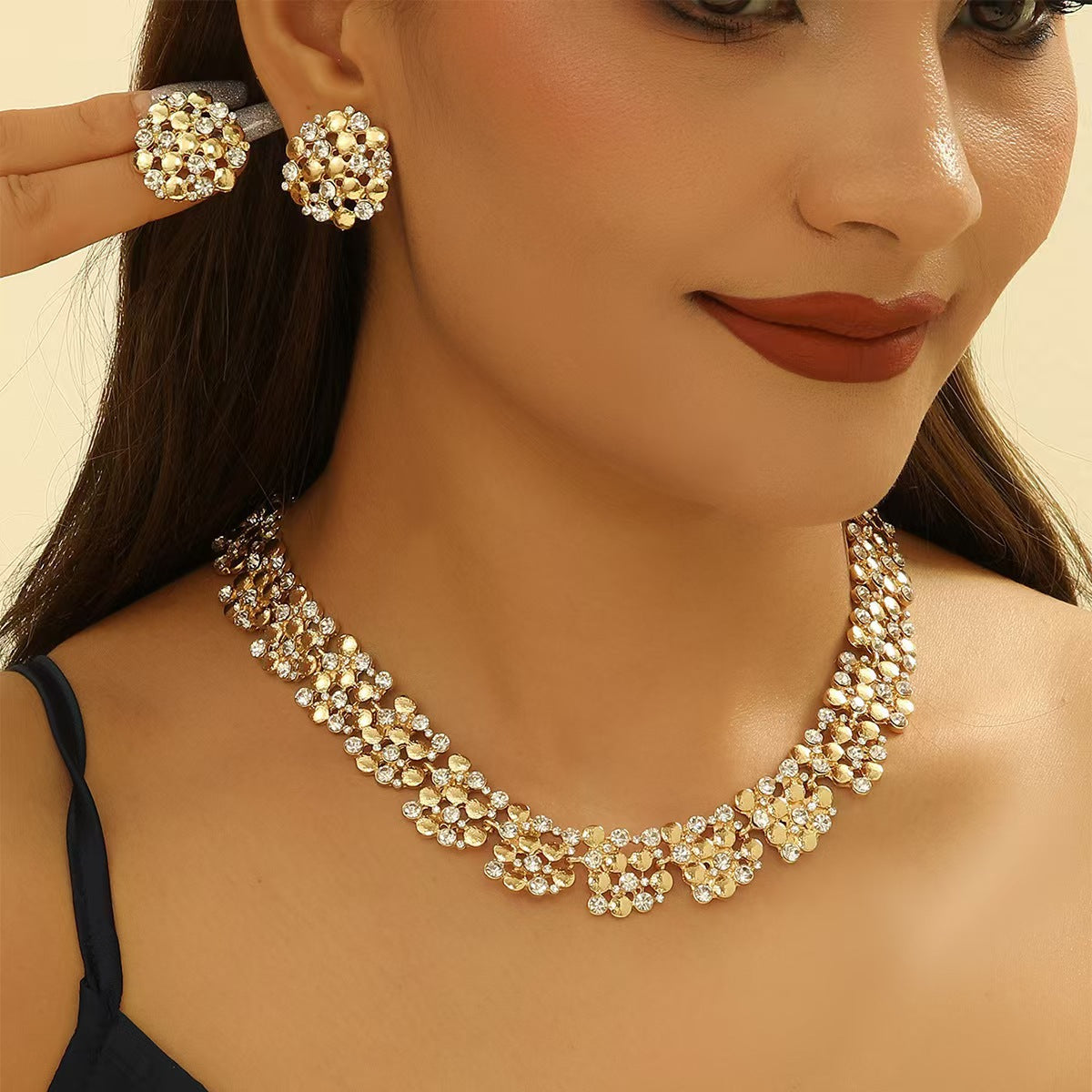 Unique Classic Stylish Cool Diamond Alloy Jewelry Set