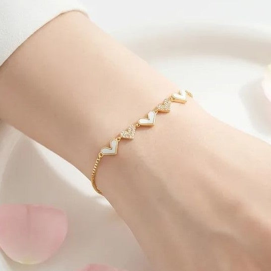 Korean Style Light Luxury Heart Female Bracelet