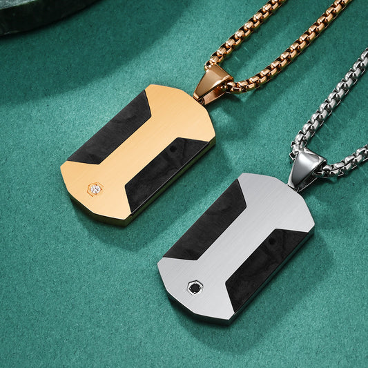 Puzzle Creative Camouflage Pattern Carbon Fiber Pendants