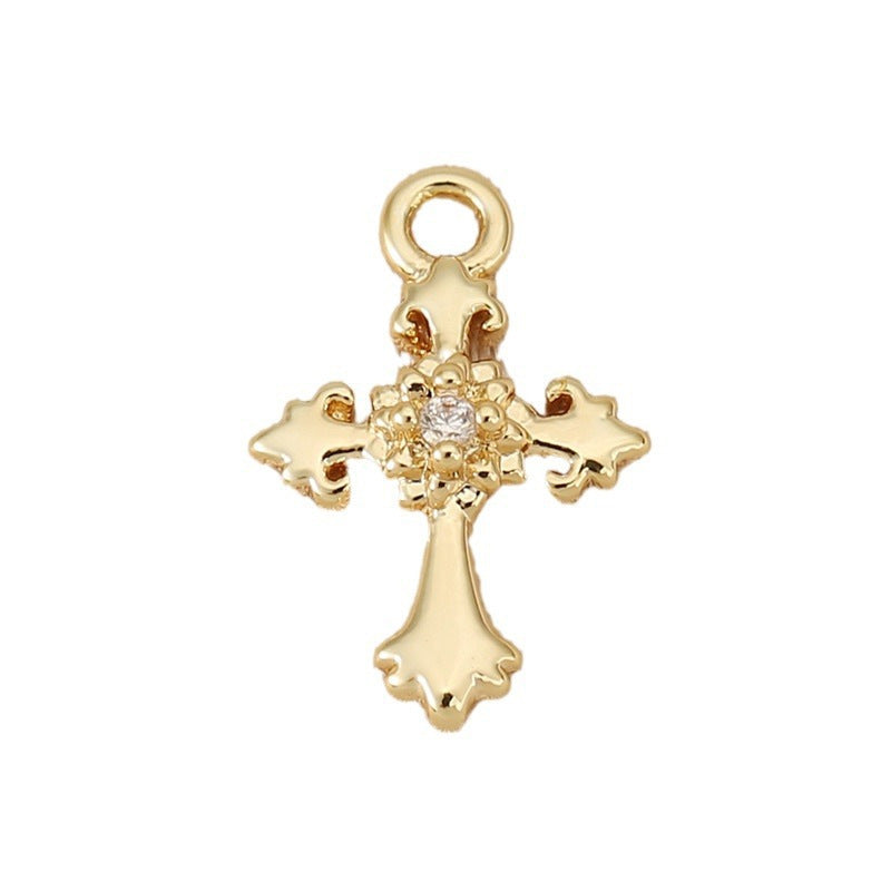 Cool Attractive Zircon Color Retaining Cross Jewelry Accessories