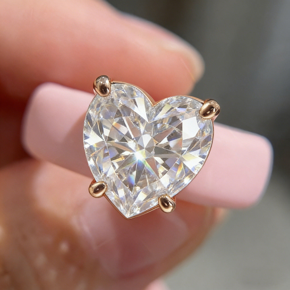 Light Luxury Square Zircon Silica Gel Twin Niche Ring