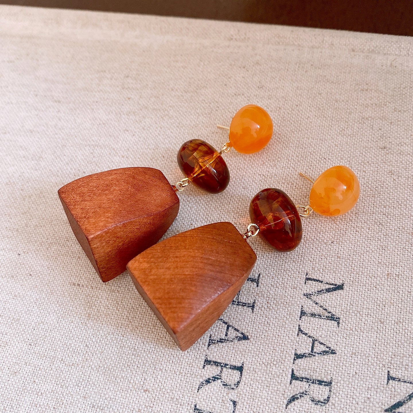 Wood In The Forest Retro Tassel Rings