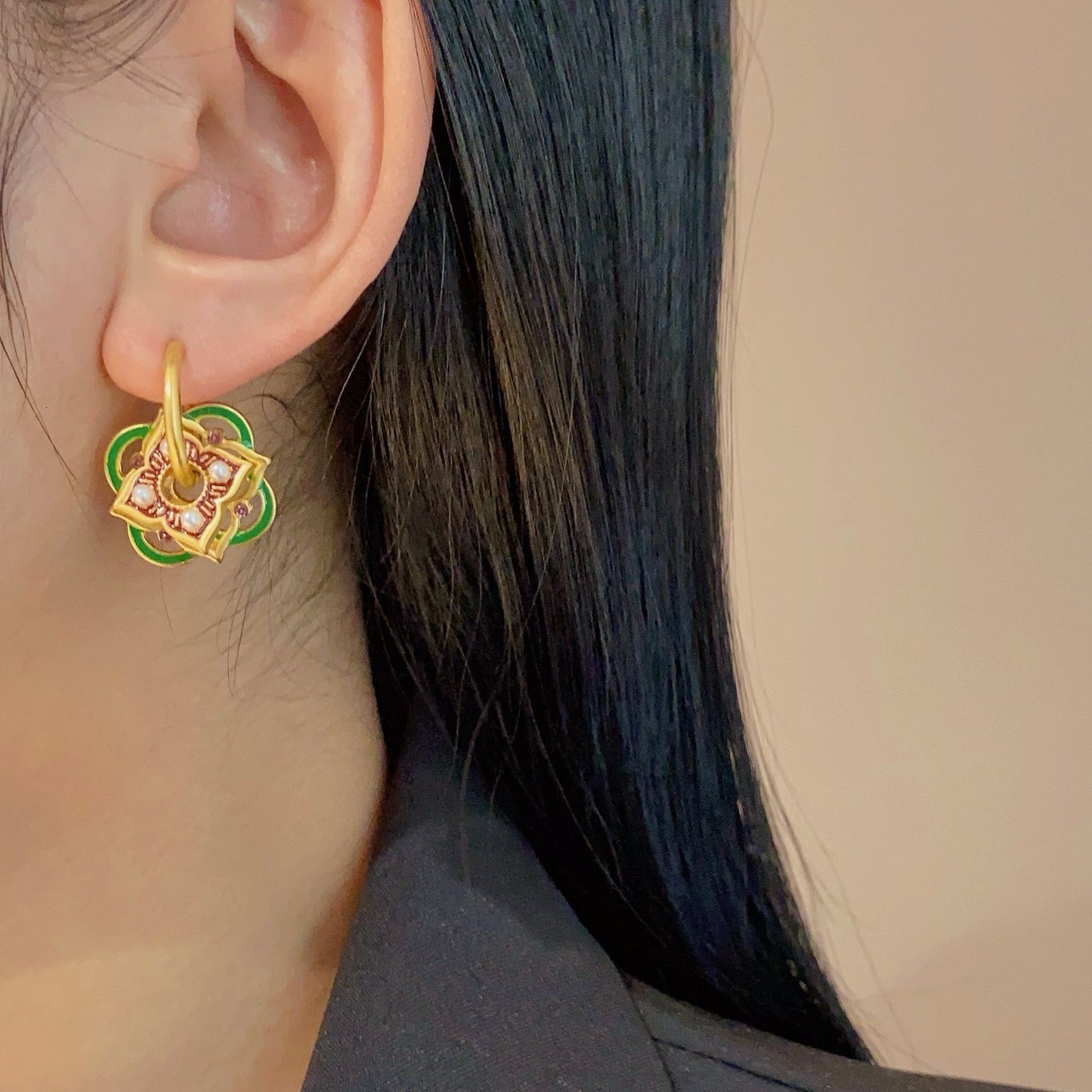 Court Style Minority Design Personality Hollow Out Earrings