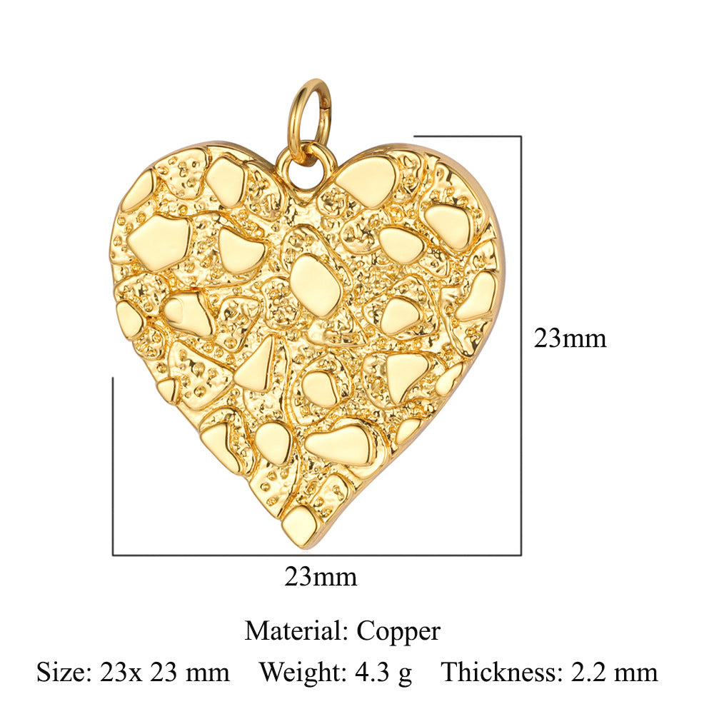 Key Lock Copper Zircon Dark Pattern Pendants