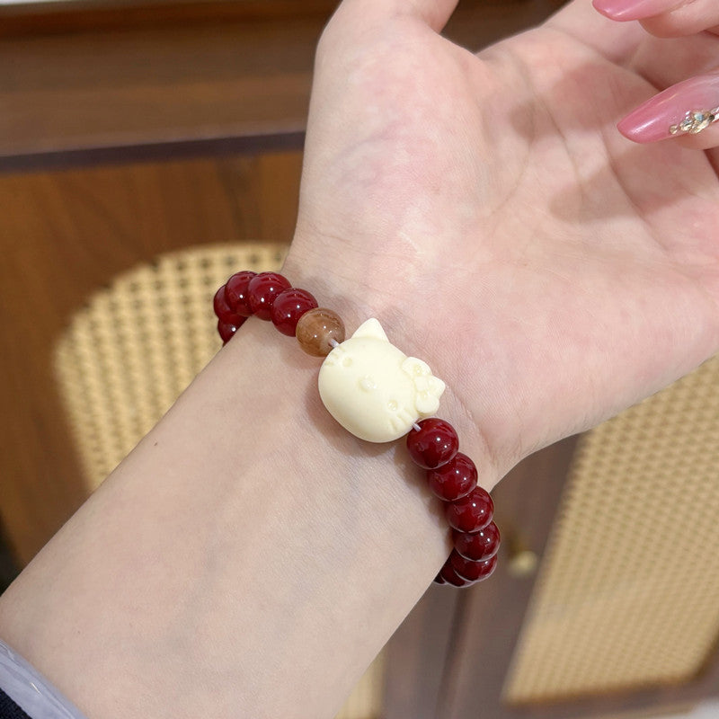 Cute Kitten Beaded Good-looking Combination Cat Bracelet