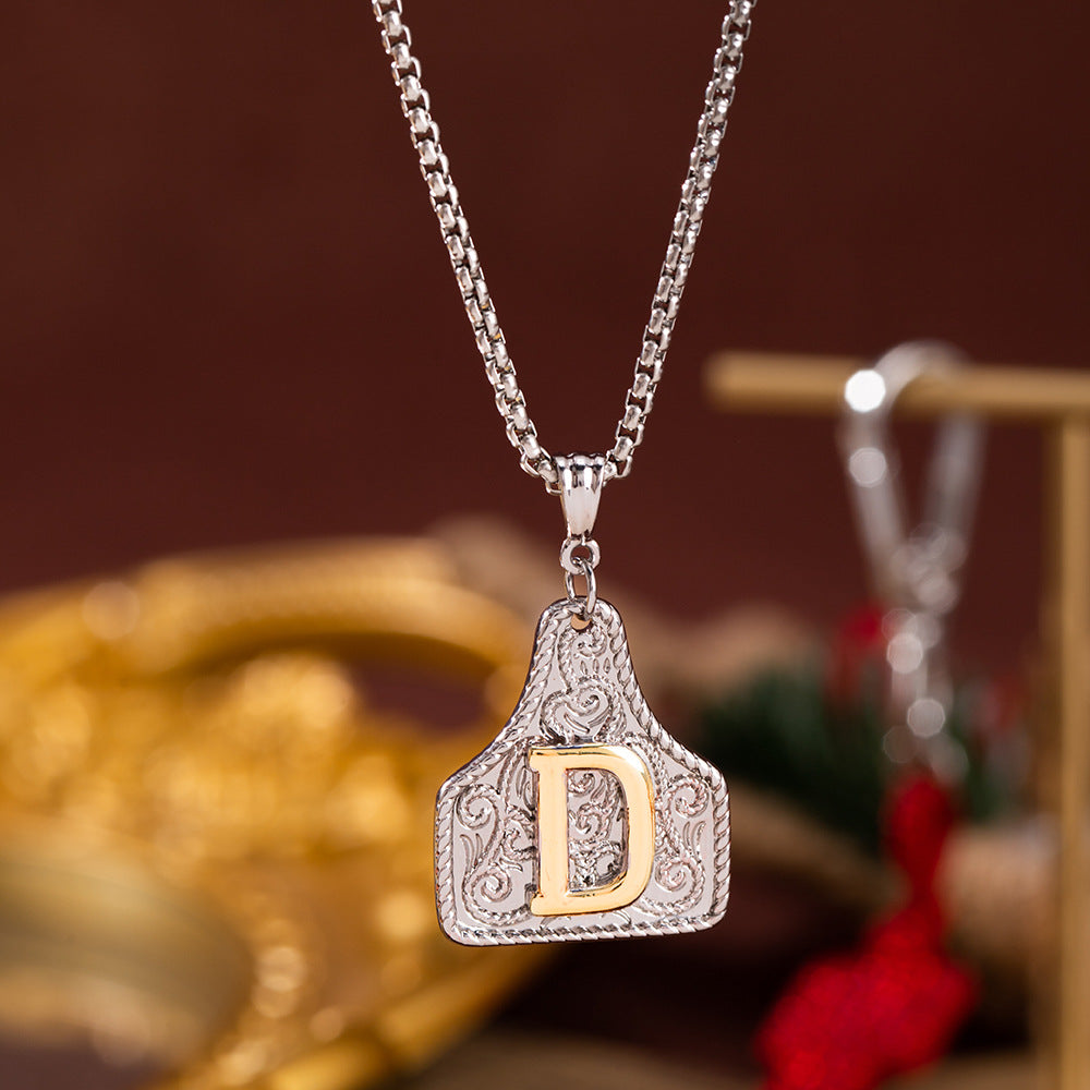 Women's Fashion English Letters Electroplated Copper For Design Personalized Clavicle Necklace