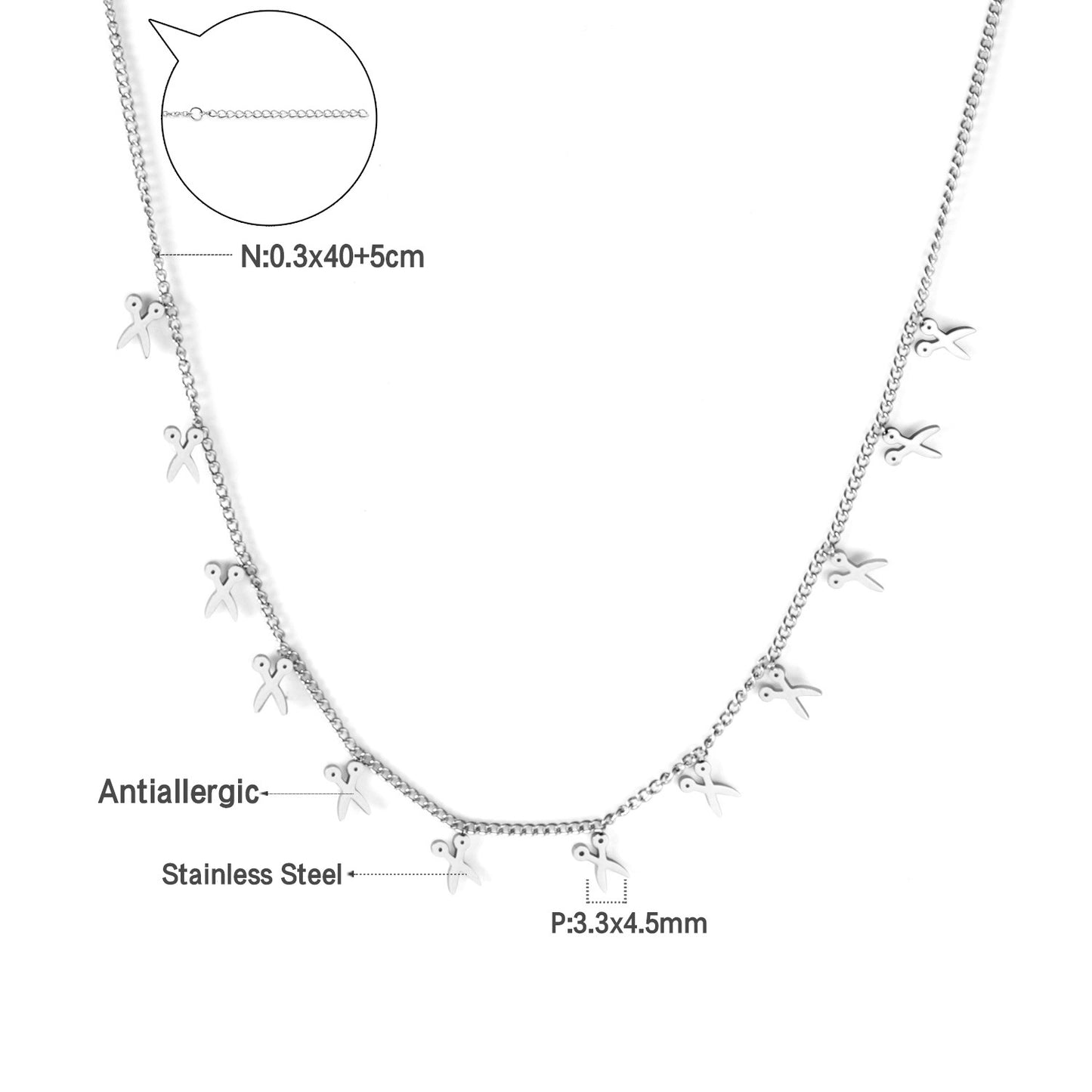 Niche High-grade Simple Temperamental Geometric Electroplated Stainless Necklaces