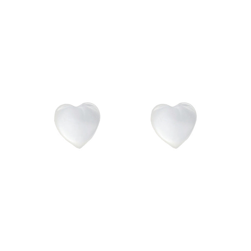 Women's White Moonlight Peach Heart Fairy High Rings