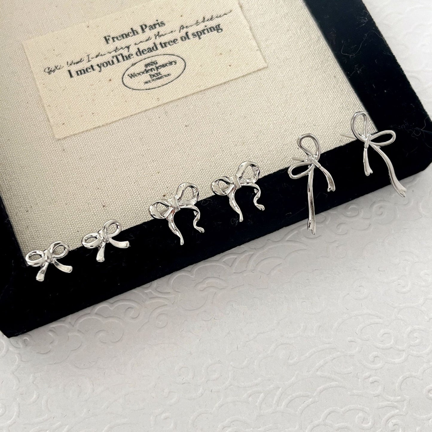 Bow Female Korean Sweet Delicate Teenage Earrings