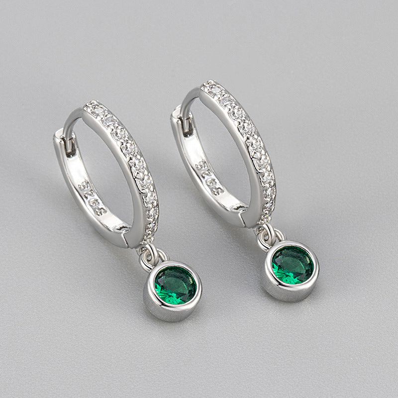 Pattern Round Zircon Simple Elegant Trendy Ear Buckle
