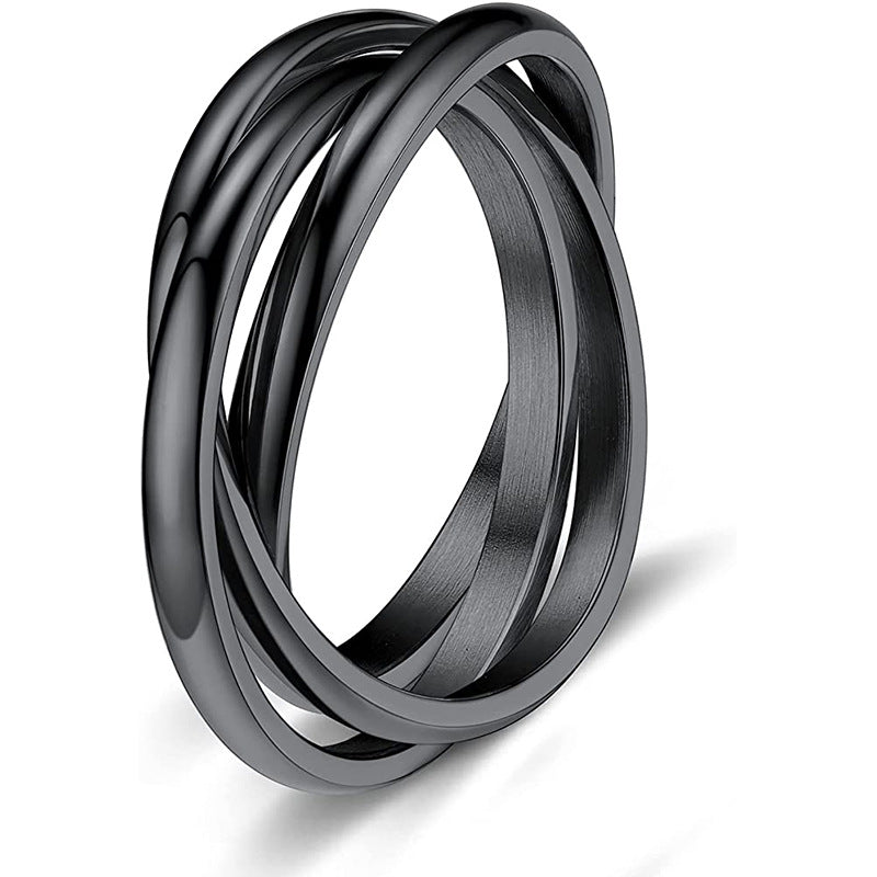 Stainless Steel Trinity Titanium Rotating Creative Rings