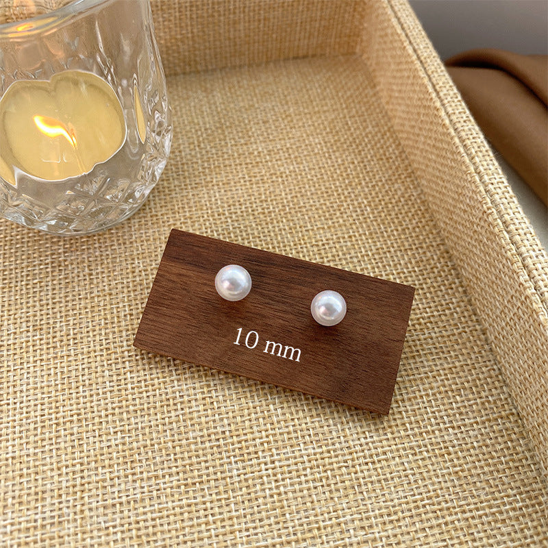 Women's Korean Style Metal Alloy Pearl High-grade Long Stall Light Stud Earrings
