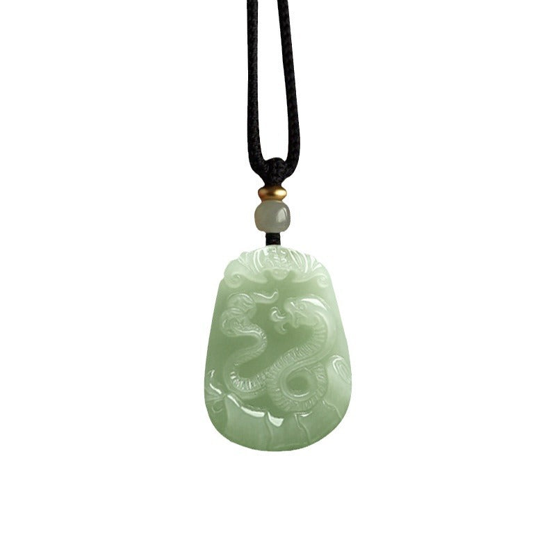 Jade Female Male Life Void Tibetan Bodhisattva Dragon Snake Pendants