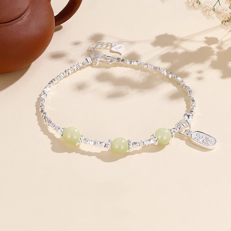 Sier Female Summer Light Luxury Minority Ancient Bracelet