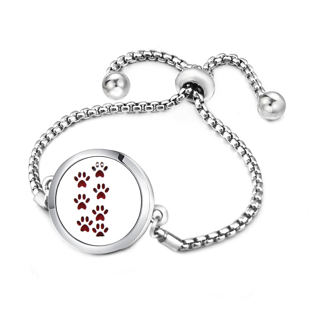 Angel Wings Mosquito Repellent Stainless Steel Essential Oil Perfume Box Bracelet