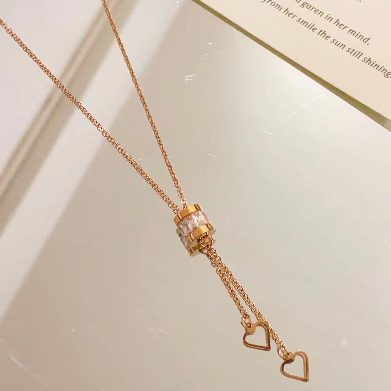 Chain Female Rose Gold Design High Necklaces