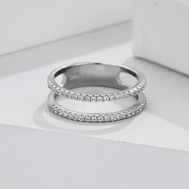 Female Sterling Sier Light Luxury Minority Design Sense Personalized Rings