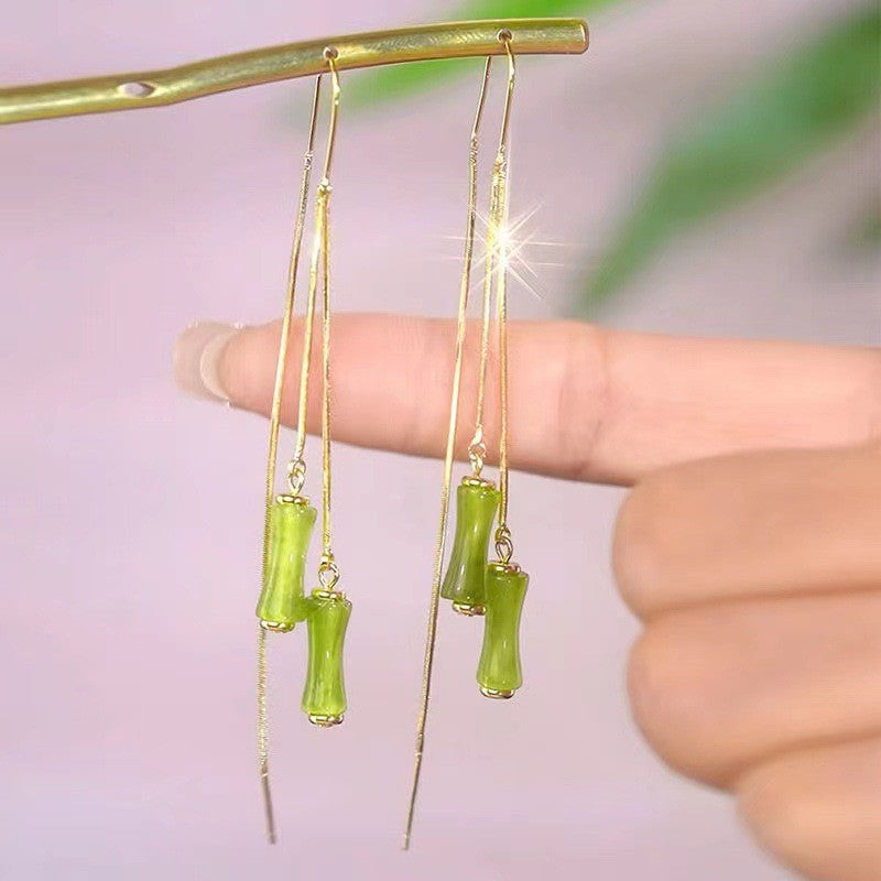 Women's Tassel Fashionable Simple Snowflake Leaves Slim Ear Line