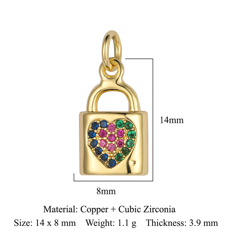 Cross Virgin Copper Zircon Boy Ornament Accessories Pendants