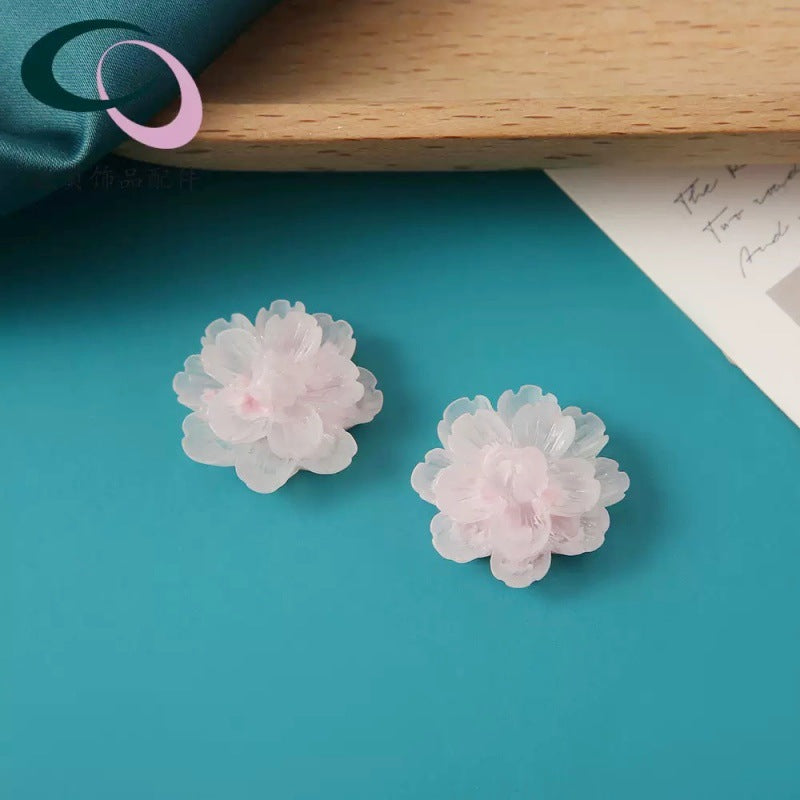 Resin Flower Female Temperament Vacation Style Fashion Earrings