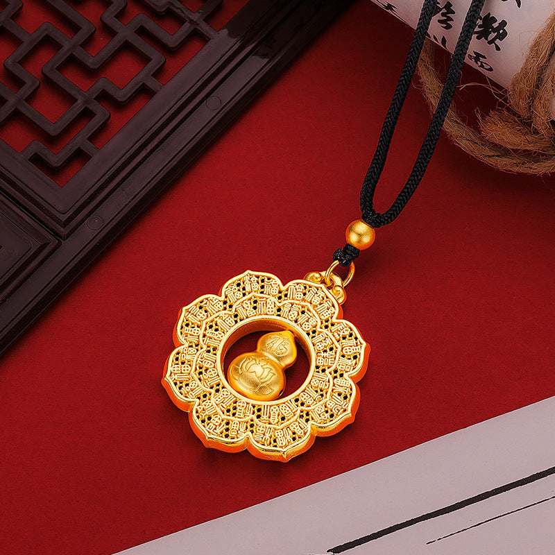 Ancient Style Trollius Calabash Pendent Chinese Silk Pendants