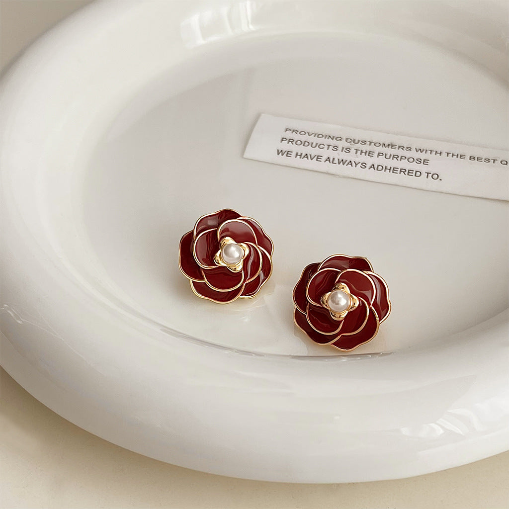 Enamel French Style Retro Affordable Luxury Minority Earrings