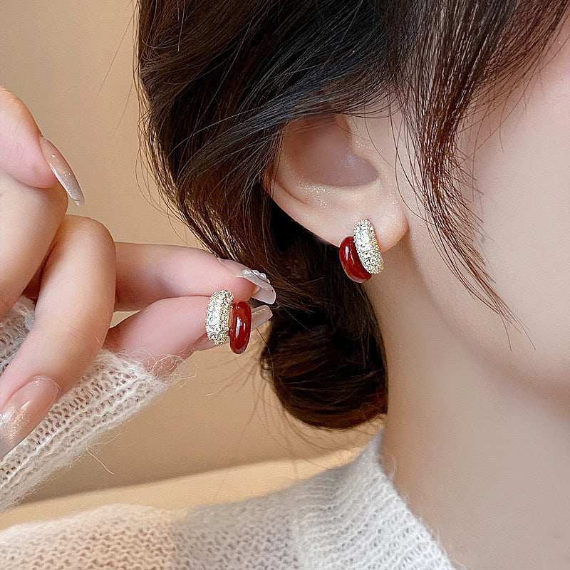 Women's Zircon Tassel Light Luxury High Sense Stud Earrings