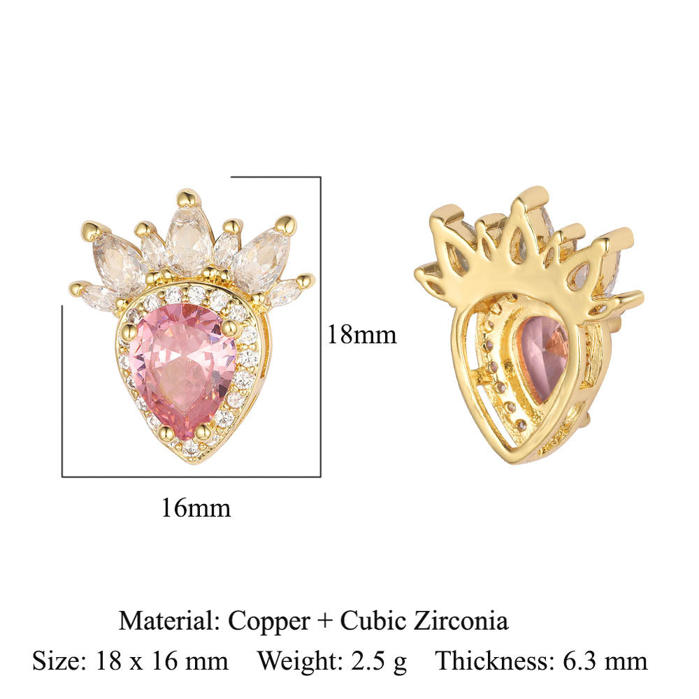 Zircon Copper Color Zirconium Micro Inlay Ornament Clavicle Pendants