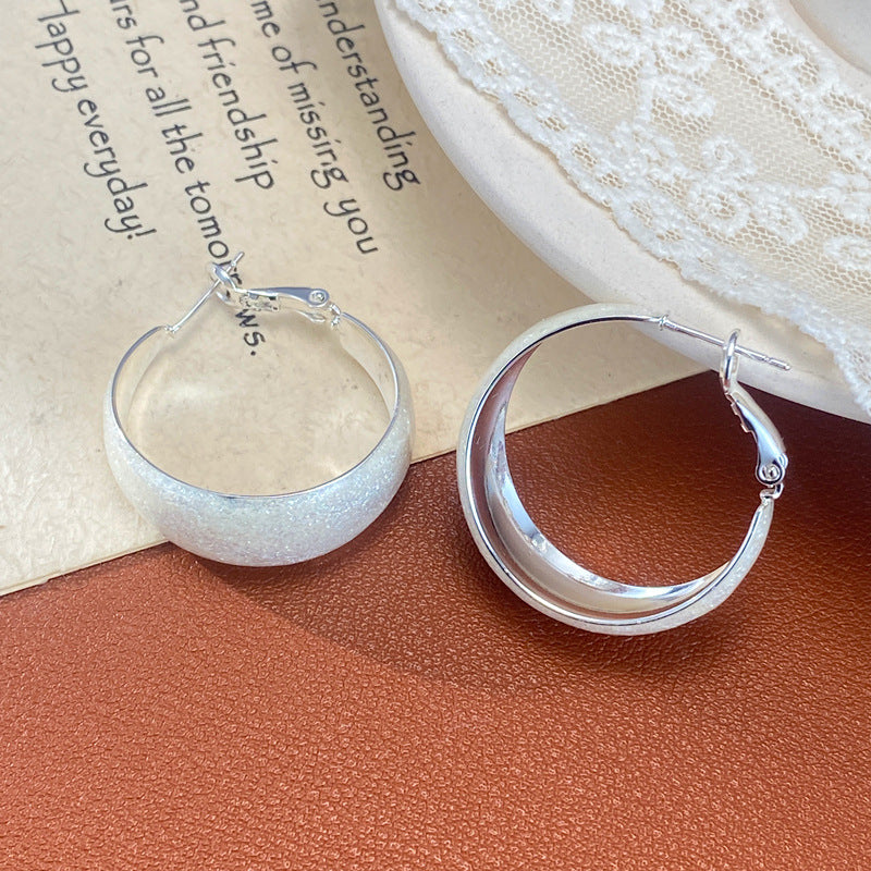 Retro Thick Sier Mixed Color Dripping Circle Rings