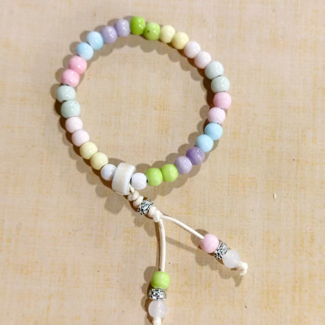 Artistic Handmade Ceramic Single Circle Ethnic Bracelet