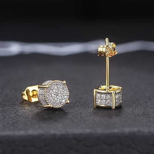Women's & Men's Zircon Stainless Steel Versatile High Sense Stud Earrings