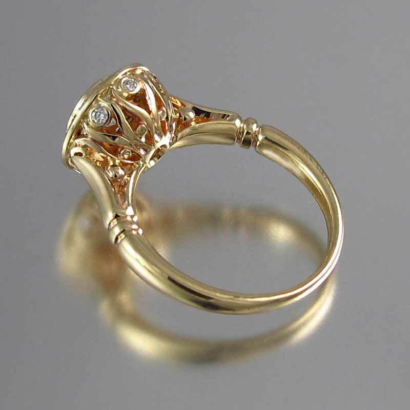 Ornament Golden Exquisite Full Diamond Set Simple Rings