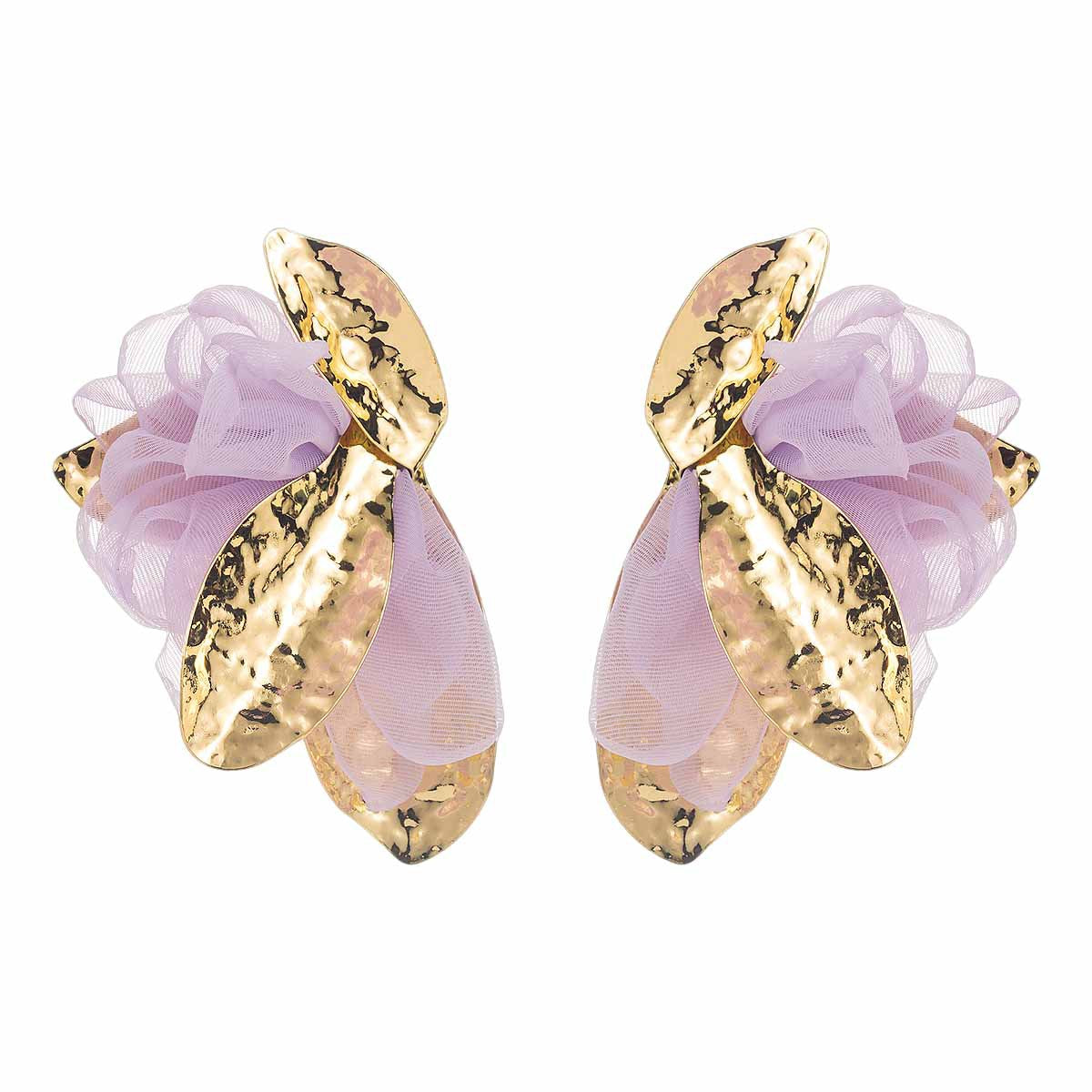 Women's Vacation Style Enamel Color Flower Pearl Light Luxury High-grade Earrings