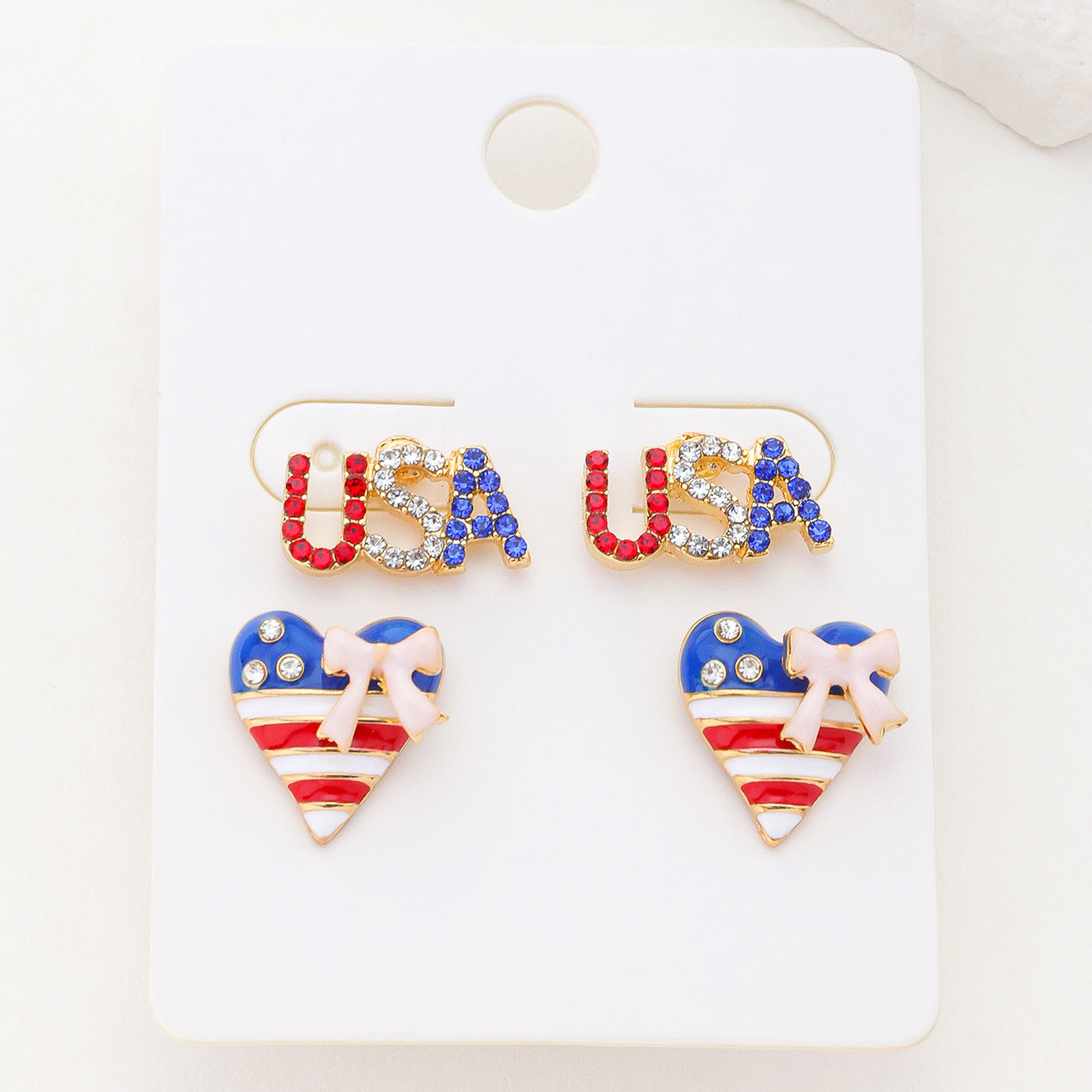 Women's Party Stars Stripes Vintage Drop Oil Rings