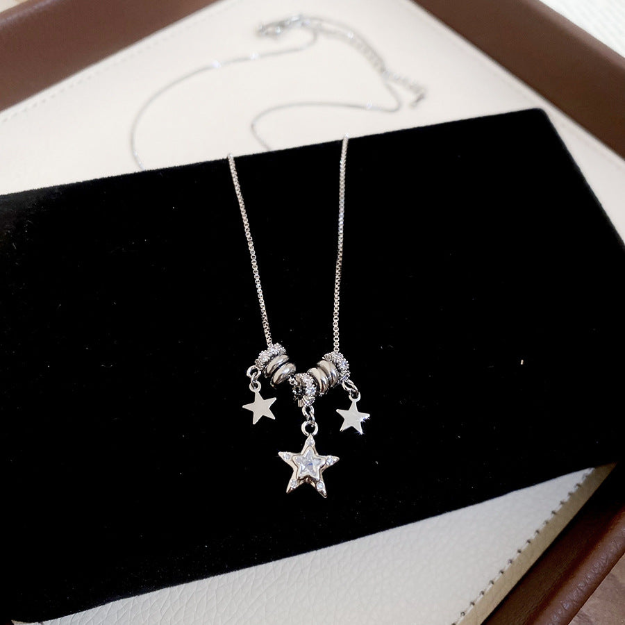 Sier Sparking Zirconium Light Luxury High-grade Clavicle Chain Pendants