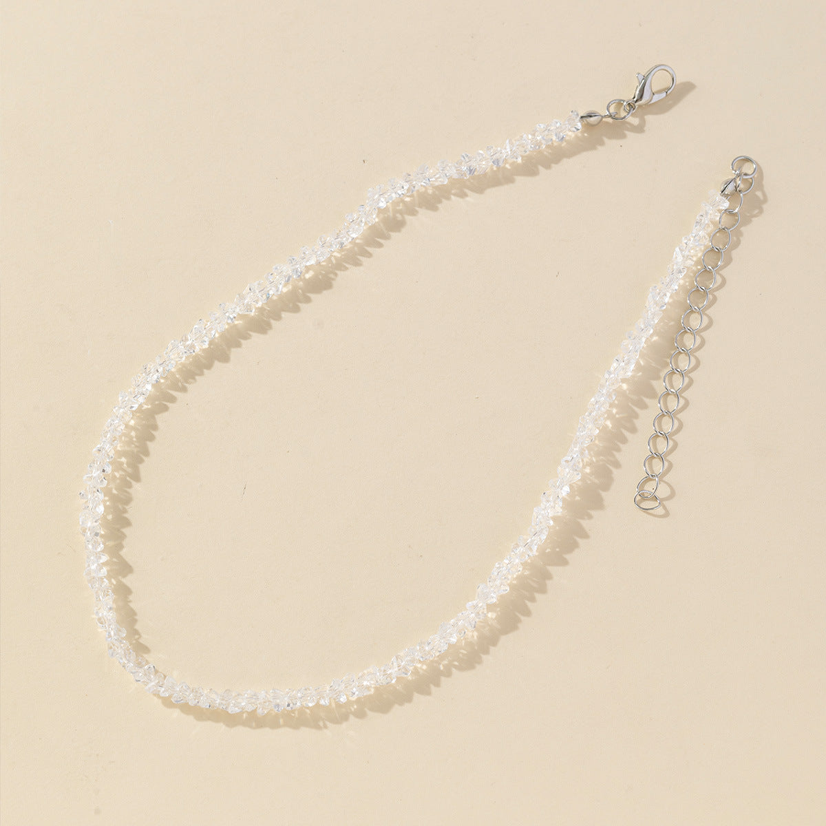 Women's Super Fairy Style Light Luxury Glass Crystal Niche Clavicle Necklace