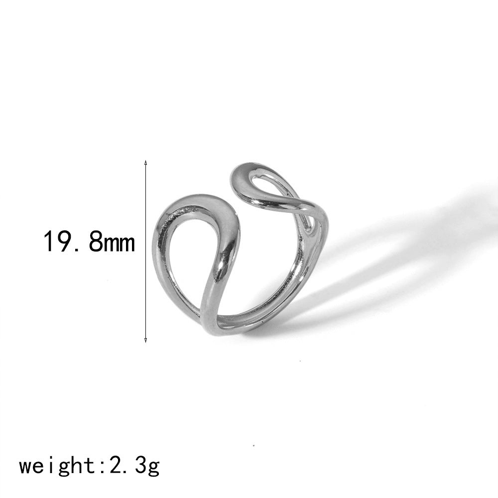 Open Female Gold Stainless Steel Threaded Adjustable Rings