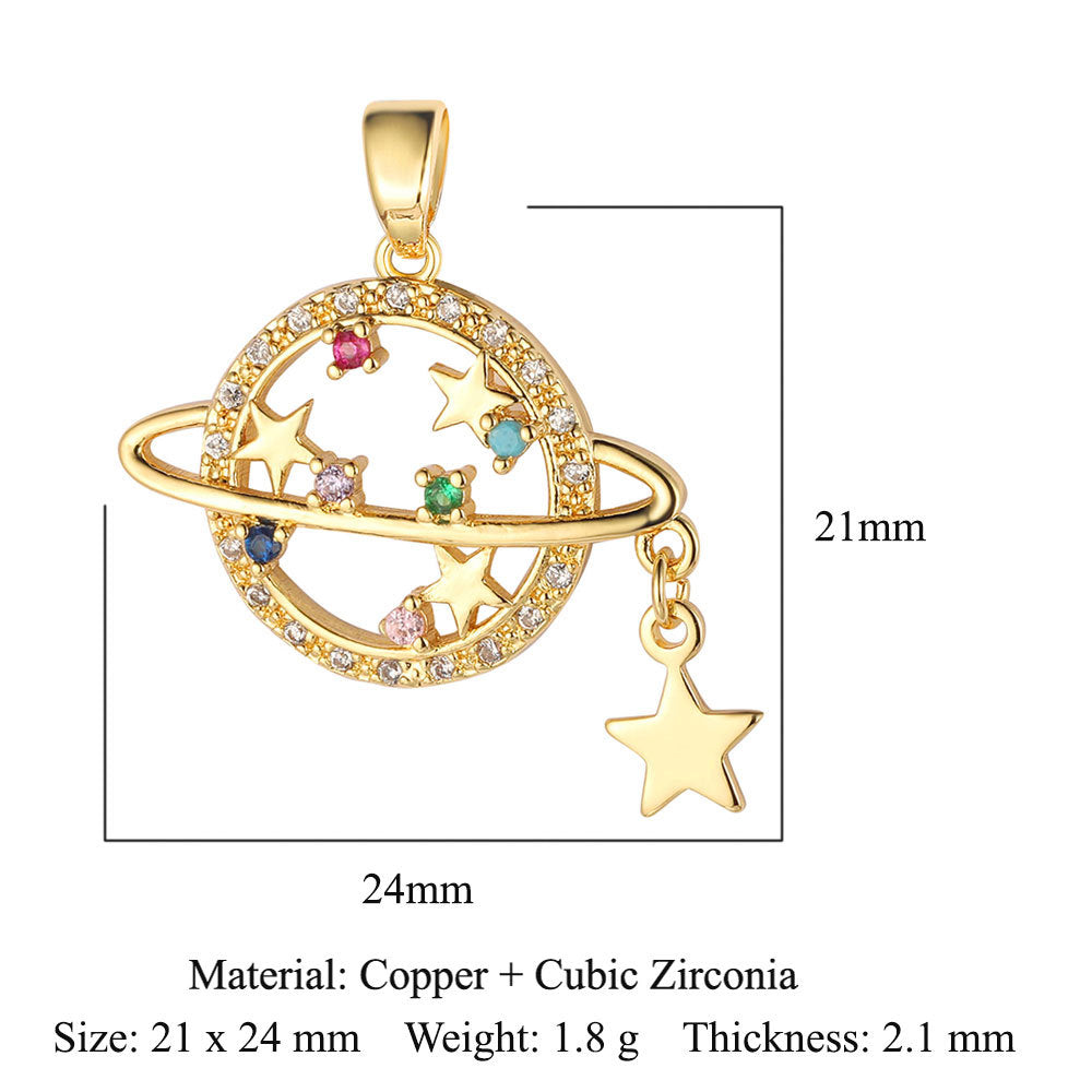 Lucky Tree Copper Zircon Fishtail Butterfly Ornament Accessories Water Pendants