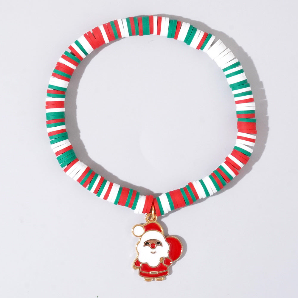 New Super Santa Christmas Polymer Clay Bracelets