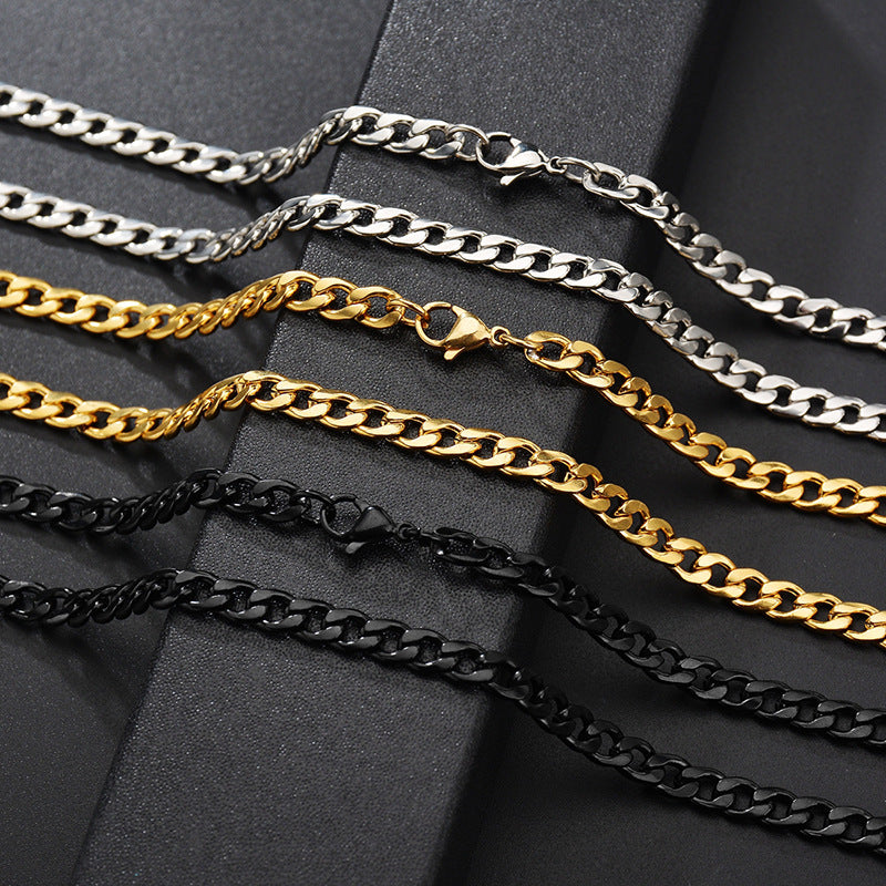 Men's Hop Mixed Batch More Sizes Chain Titanium Necklaces