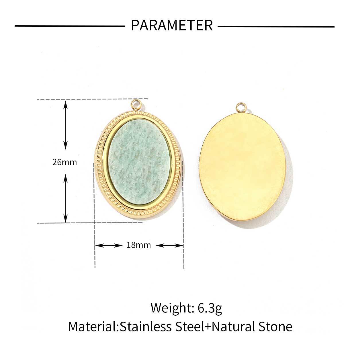 Horn Natural Stone Stainless Steel Bohemian Pendants