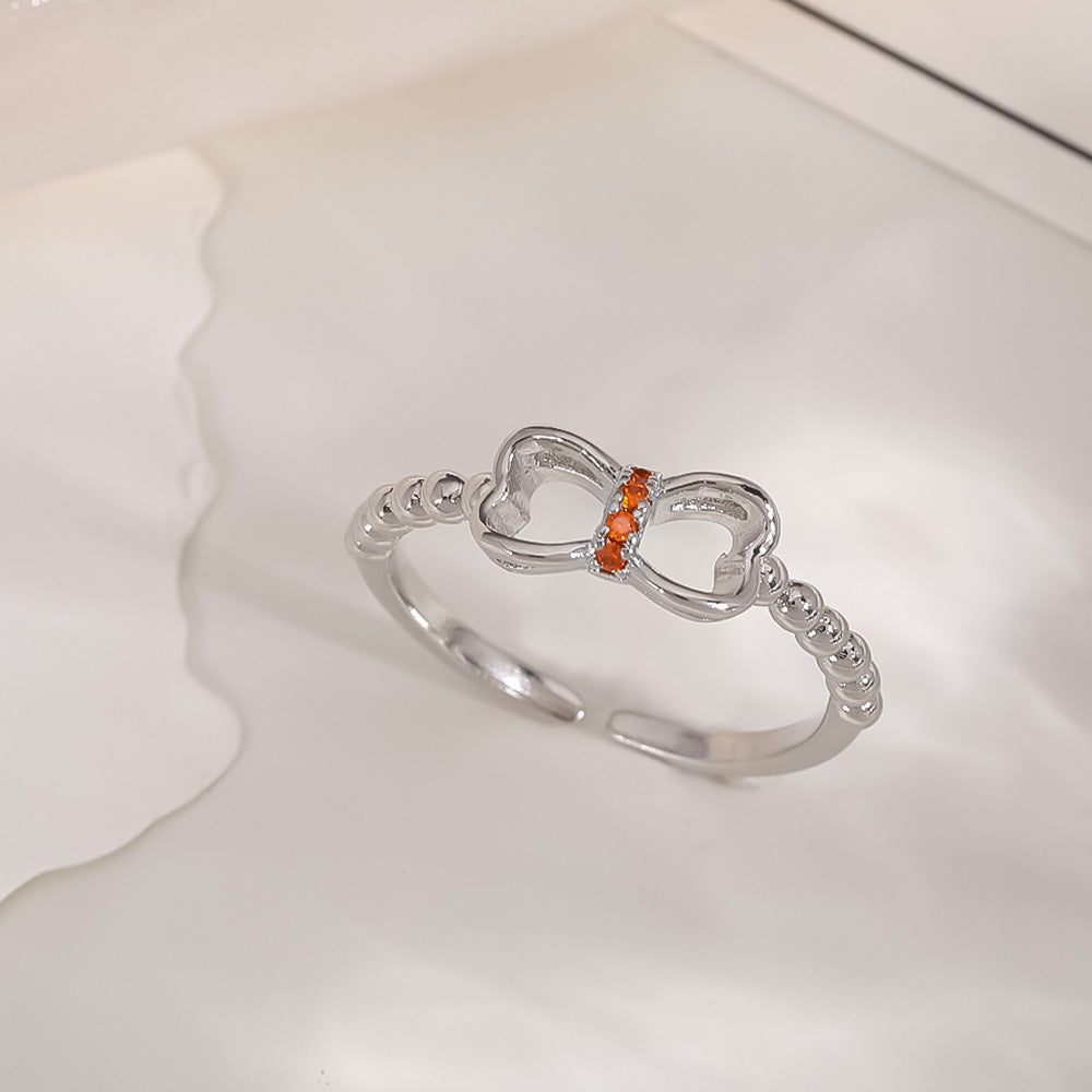 Women's Open-end Zircon Fashionable Classy Simple Cold Feeling Goddess Rings