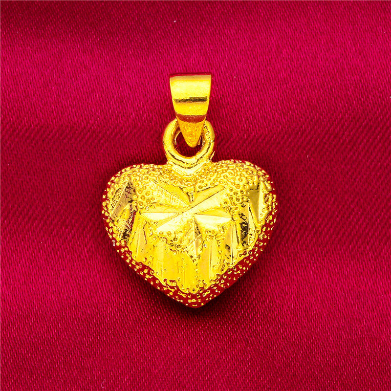 Women's Vietnam Placer Gold Love Abacus Small Pendants