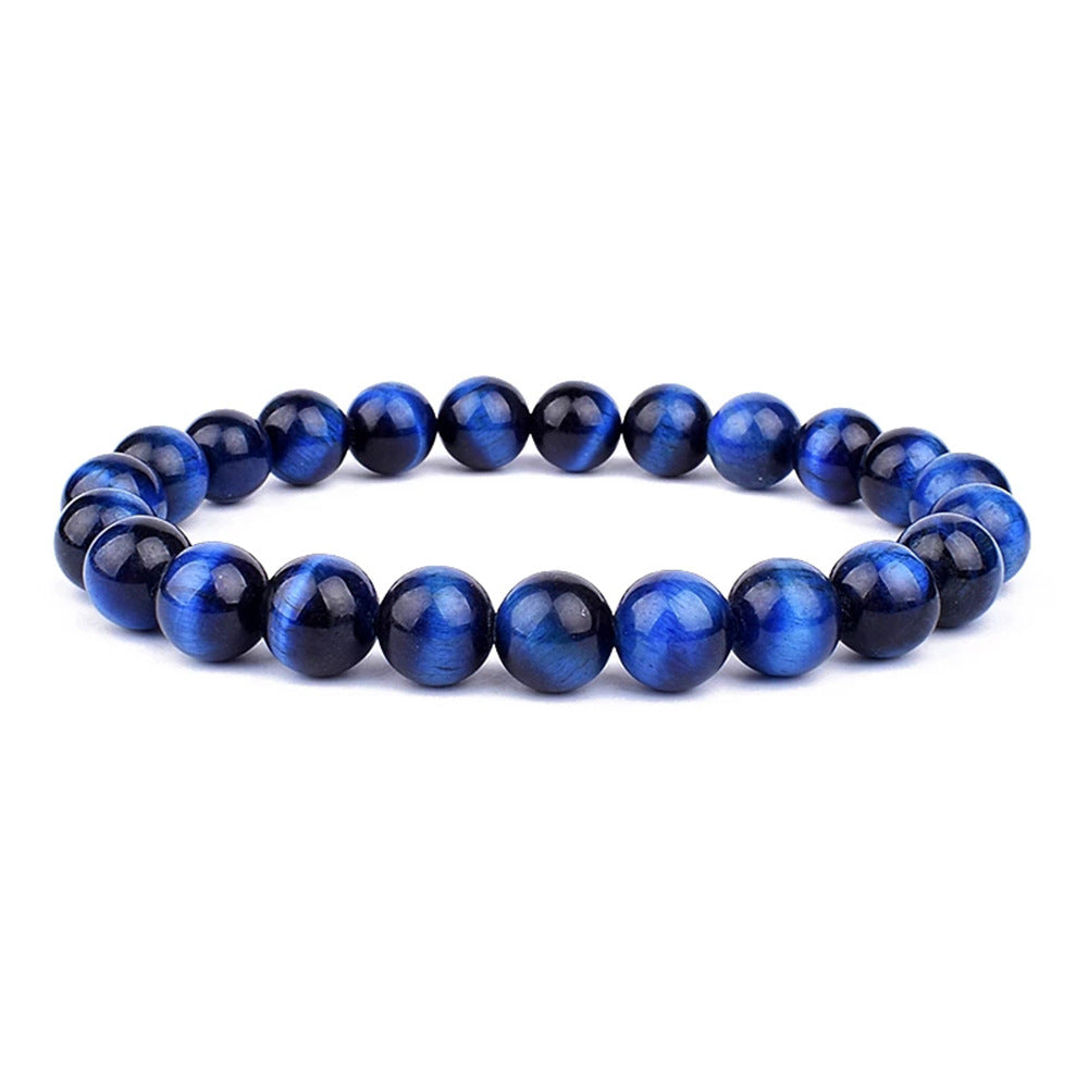 Blue Gold Tigereye Beaded Colorful Sports Bracelets