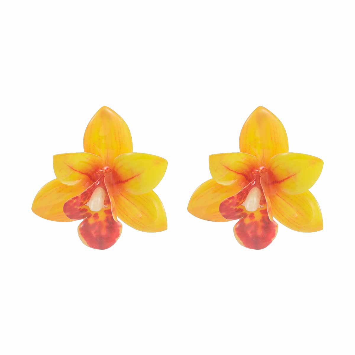 Women's Vacation Style Enamel Color Flower Pearl Light Luxury High-grade Earrings