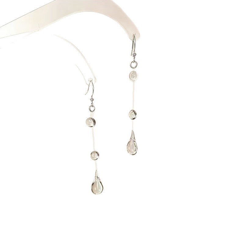 Feeling Minimalist Water Drop Female Korean Style Niche Design Earrings