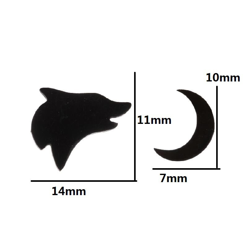 Niche Asymmetric Dog Eating Moon Christmas Deer Snowflake Ear Earrings