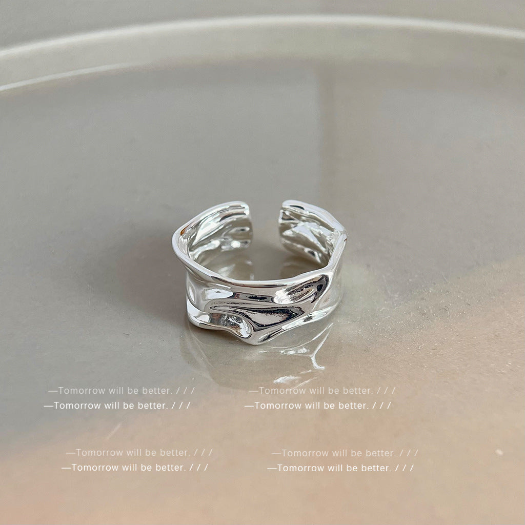 Liquid Female Personality High Sense Fashion Rings